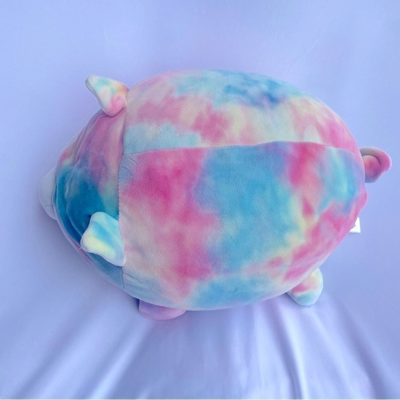 14" Comfort Cat Kitty Tie Dye Watercolor Memory Weighted Stuffed Animal - Picture 5 of 7